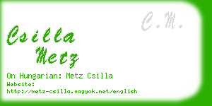 csilla metz business card